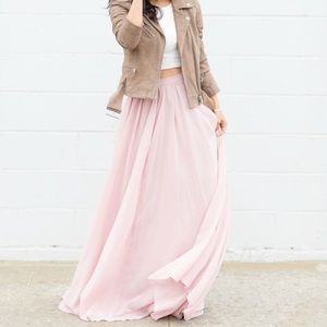 Windsor mauve pink maxi skirt